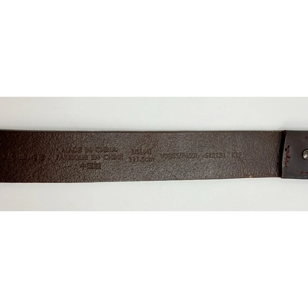 Lands' End‎ Dark Brown Leather Belt Men's Size 44 (52.25